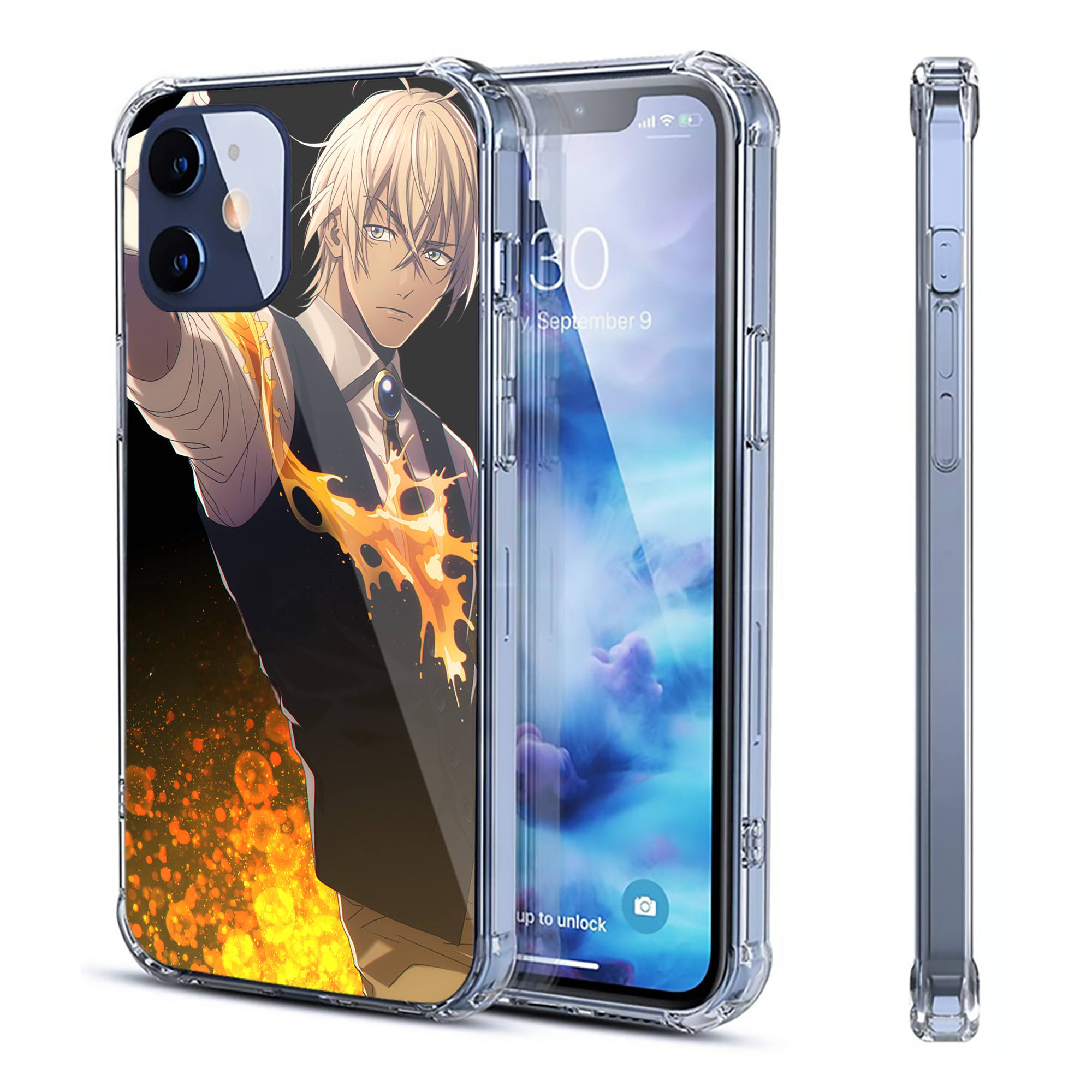 （画像用） 名探偵コナン Detective Conan 【iPhone 12シリーズ対応】透明スマホケース（クリアソフトケース）
